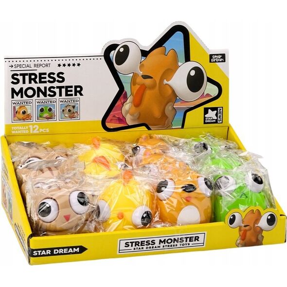 LeanToys Antystresowa Zabawka Wesoły Potworek Gniotek Sensoryczny MIX
