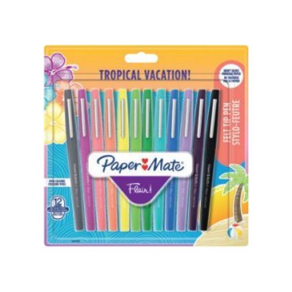 Paper Mate 1x12 Paper Mate Flair Filzstifte Tropical Vacation M 0,7 mm