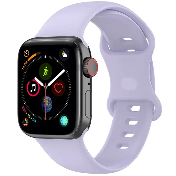 Bizon Strap Watch Silicone Apple Watch 44/45/49 mm light purple