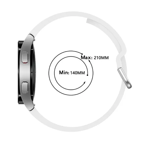Bizon Strap Watch Silicone Samsung Galaxy Watch 20 mm white