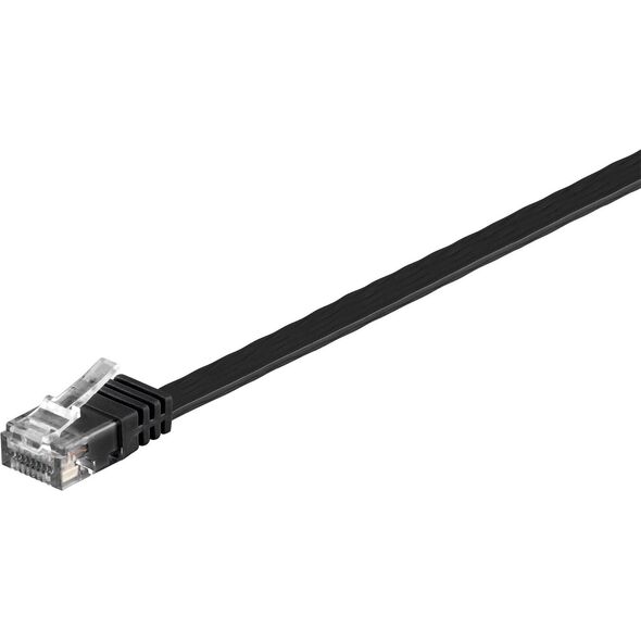 MicroConnect RJ-45/RJ-45 kat.6 U/UTP Czarny 10m (V-UTP610S-FLAT)