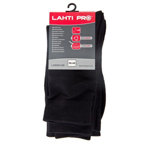 Lahti Pro Skarpety czarne rozmiar 43-46 3 pary L3090143