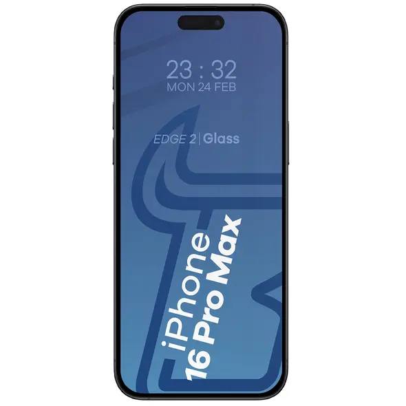 Bizon Glass Edge 2 Apple iPhone 16 Pro Max black frame
