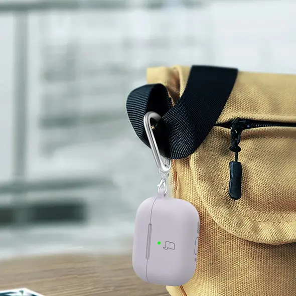 Bizon Case Headphone Silicone Apple AirPods 4 light purple
