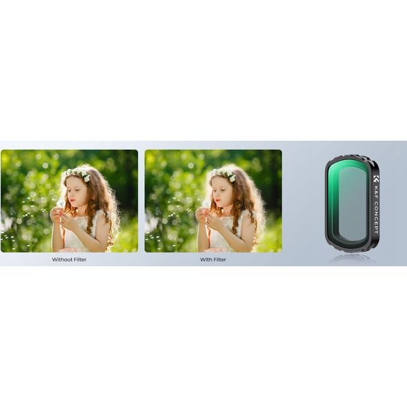 Filtr Kf Filtr Dyfuzyjny Hd Black Diffusion 1/4 K&f Concept Do Dji Osmo Pocket 3 / Kf01.2533