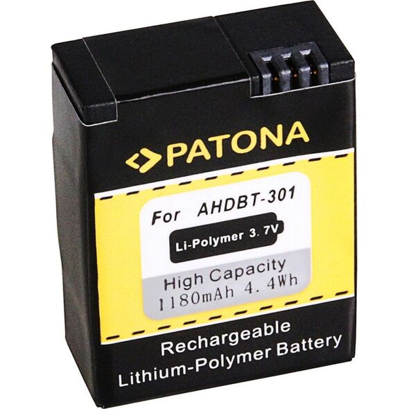 Patona Patona GoPro HD Hero 3 φωτογραφικές μπαταρίες 1050mAh 3,7V Li-Ion 6059929 4260284325725