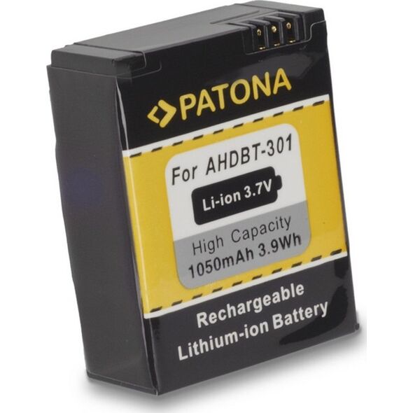 Patona Patona GoPro HD Hero 3 φωτογραφικές μπαταρίες 1050mAh 3,7V Li-Ion 6059929 4260284325725