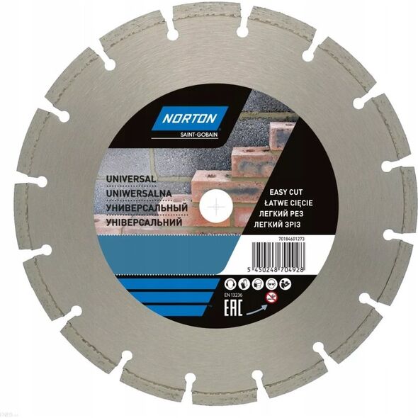 Norton Clipper DIAMOND DISC 180x25,4mm SEGMENTED STANDARD UNIVERSAL NORTON - 70184601272 6411279 5450248704911