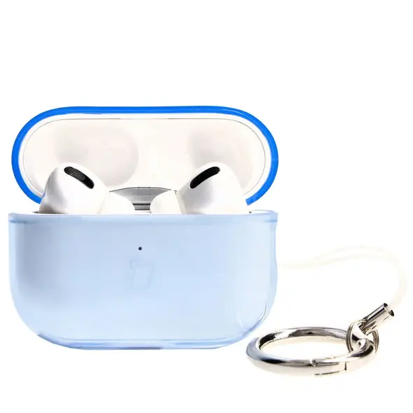 Bizon Case Headphone Clear Airpods Pro 2 clear-blue
