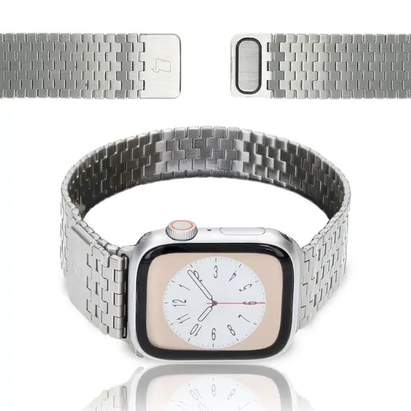 Bizon Strap Watch Titanium Apple Watch 38/40/41/42 mm silver