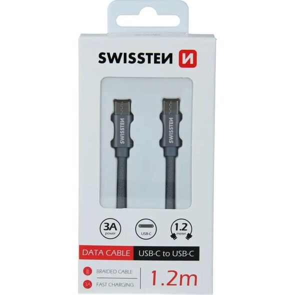 Καλώδιο Swissten Universalus Swissten USB-C 3.1 Καλώδιο USB, 1,2 m, juodos spalvos 5607972 8595217455962