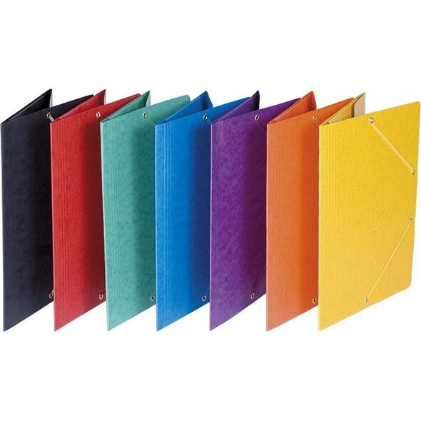 Donau Teczka z gumką DONAU, preszpan, A4, 390gsm, 3-skrz., pomarańczowa