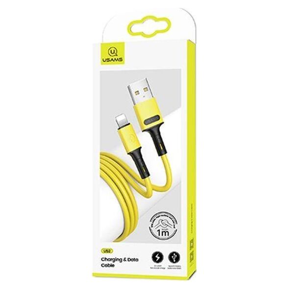 Kabel USB Usams USB-A - Lightning 1 m Żółty (69868-uniw)