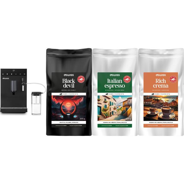 Ekspres ciśnieniowy 4Swiss 4Swiss A22 Modena + zestaw kaw 3x 500g