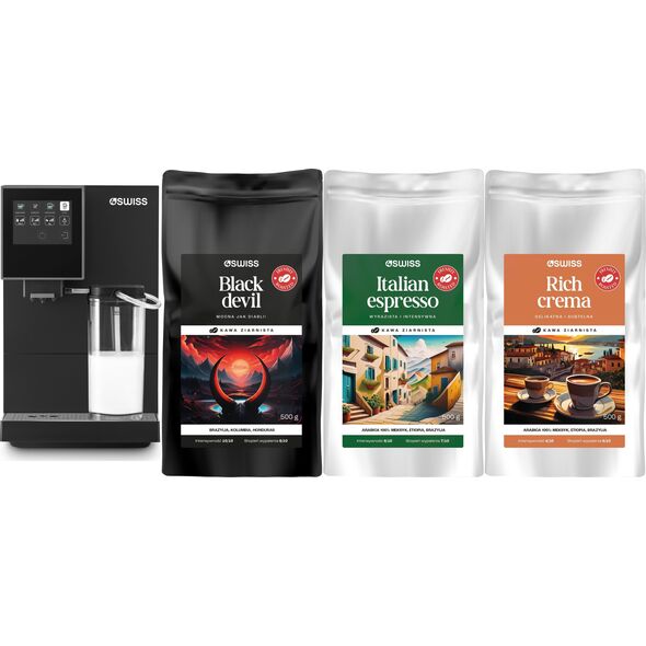 Ekspres ciśnieniowy 4Swiss 4Swiss A24 Roma + zestaw kaw 3x 500g