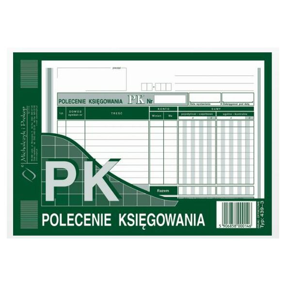 Michalczyk & Prokop Polecenie księgowania A5 80 kartek (439-3)