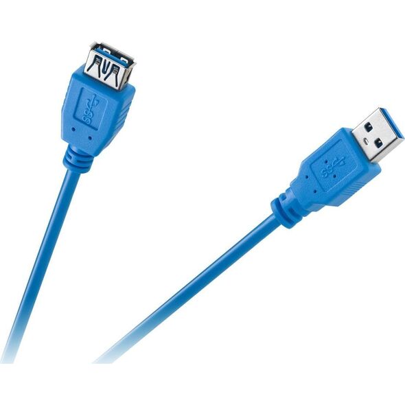 Kabel USB Cabletech USB-A - USB-A 1.8 m Niebieski (KPO2901)