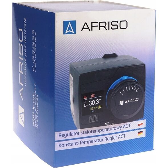 Afriso Regulator stałotemperaturowy ACT 443 ProClick, 2 czujniki, 230 V AC, 10-90°C z funkcją sterowania pompą