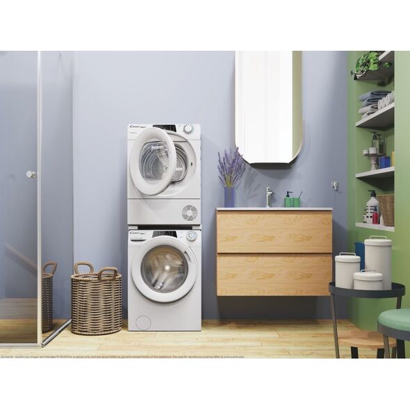 Power Color Candy | RO4 H7A2TEX-S | Dryer Machine | Energy efficiency class A++ | Front loading | 7 kg | LCD | Depth 46.5 cm | Wi-Fi | White