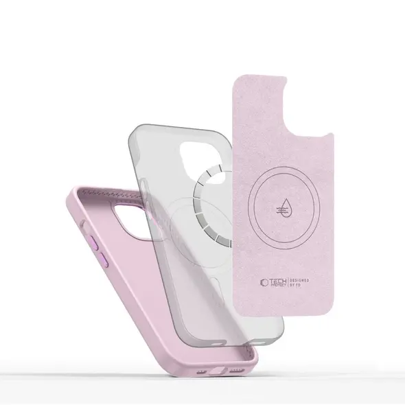 Tech-Protect Silicone Pure MagSafe Apple iPhone 15 Pink Pearl