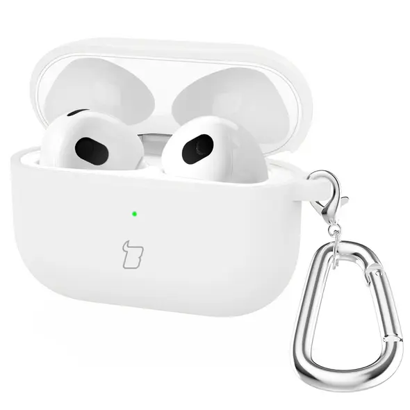 Bizon Case Headphone Silicone Apple AirPods 4 white