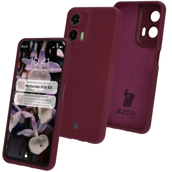 Bizon Soft Case Motorola Moto G35 5G dark purple