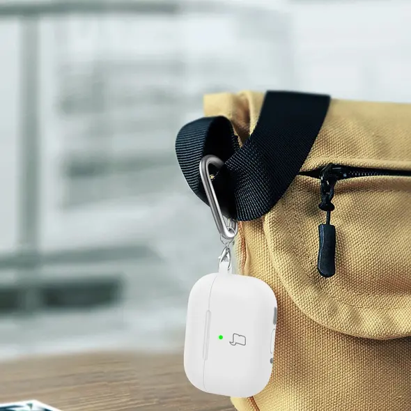 Bizon Case Headphone Silicone Apple AirPods 4 white