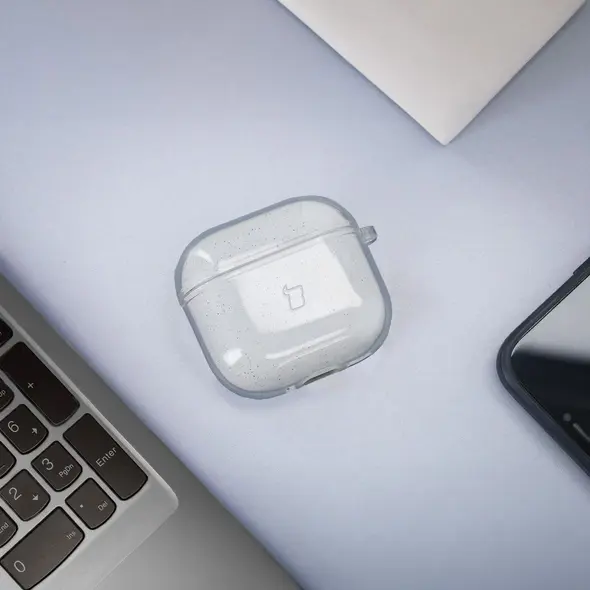 Bizon Case Headphone Clear Apple AirPods 4 clear-brocade
