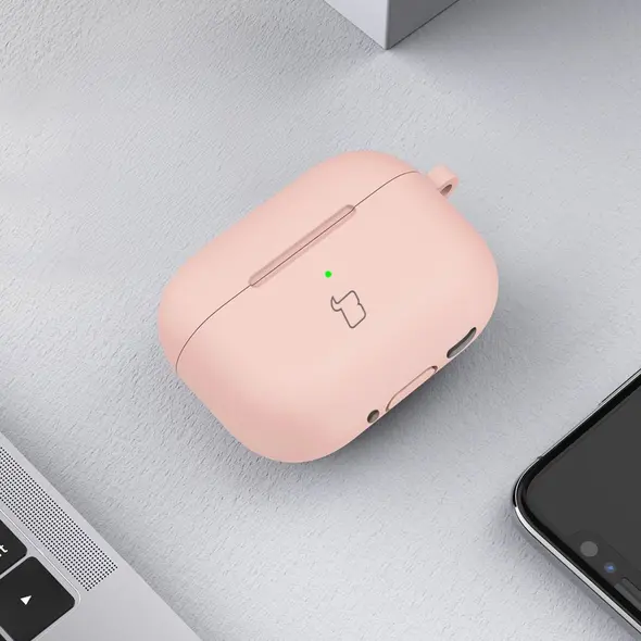 Bizon Case Headphone Silicone Apple AirPods 4 light pink
