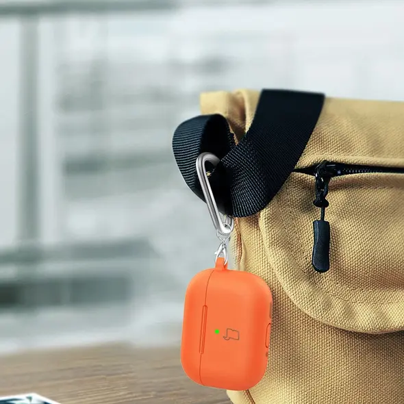 Bizon Case Headphone Silicone Apple AirPods 4 orange
