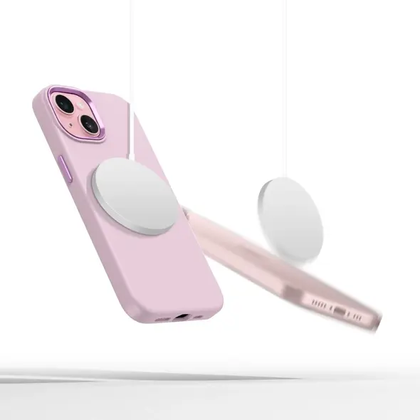 Tech-Protect Silicone Pure MagSafe Apple iPhone 15 Pink Pearl