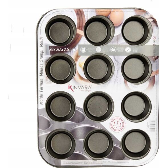 Μεταλλική φόρμα Kinvara για 12 MOLD cupcakes 14195292 8430852830197