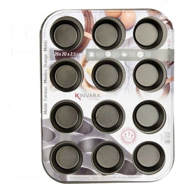Μεταλλική φόρμα Kinvara για 12 MOLD cupcakes 14195292 8430852830197