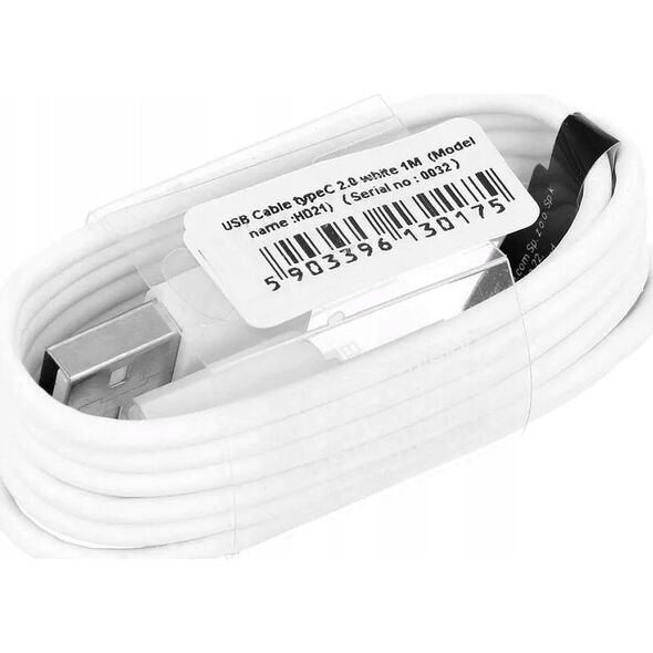 Kabel USB Partner Tele.com Kabel USB A do Typ C 2.0 HD21 1 m biały