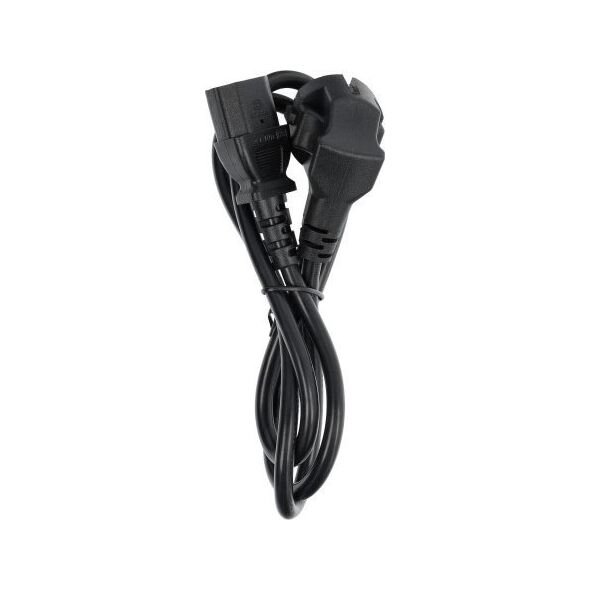 Kabel zasilający OEM Kabel zasilający do komputera PC / drukarka / monitor 230V 16A 1 m czarny