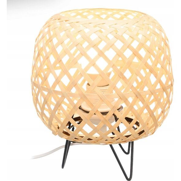 Επιτραπέζιο φωτιστικό Giftdecor επιτραπέζιο φωτιστικό OVAL πλεγμένο από μπαμπού, 20 x 23 cm 14195291 8430852193889
