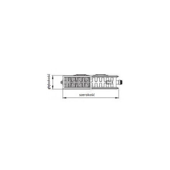 Kermi Grzejnik Therm X2 Profil-V 22 600x1100mm lewy FTV220601101L1K