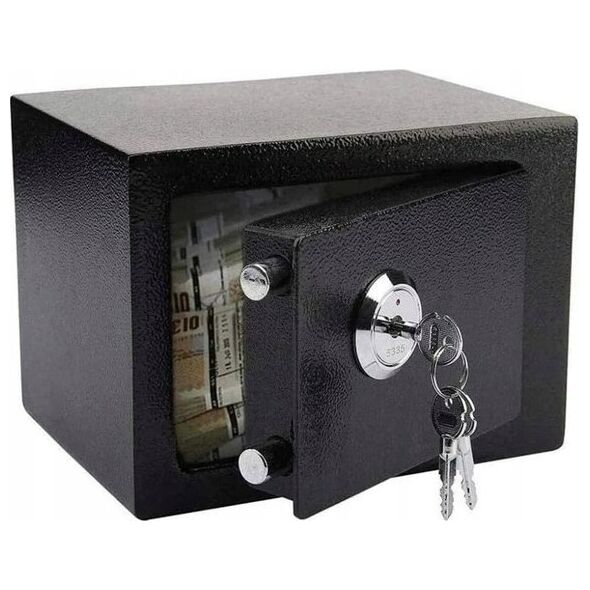 ExtraLink EXTRALINK HOME SEJF DOMOWY BIUROWY SKRYTKA NA KLUCZ MOCNY SOLIDNY KASA PANCERNA S-404-CZARNY