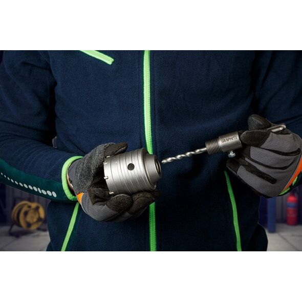 Graphite OTWORNICA WIDIOWA 65MM Z ADAPTEREM SDS+ ORAZ WIERTŁEM PILOTUJĄCYM GRAPHITE