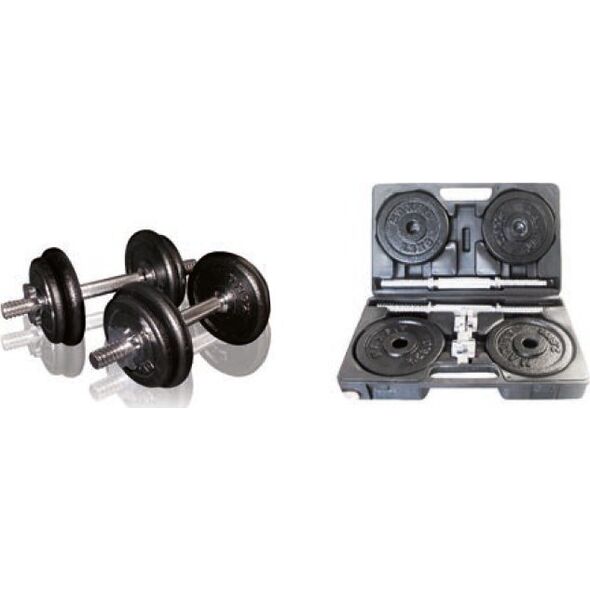 SKO Cast iron weight dumbbells set with case TOORX 1.5-20 kg