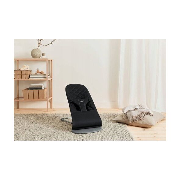 BabyBjorn BABYBJORN bouncer BLISS Cotton Classic Quilt, black + toy, 606130