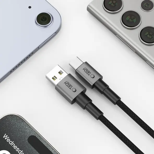 Tech-Protect Ultraboost DNA USB-A / USB-C Cable 15W/3A 50cm Iron Grey