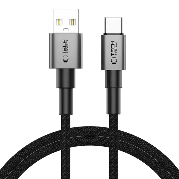 Tech-Protect Ultraboost DNA USB-A / USB-C Cable 15W/3A 100cm Iron Grey
