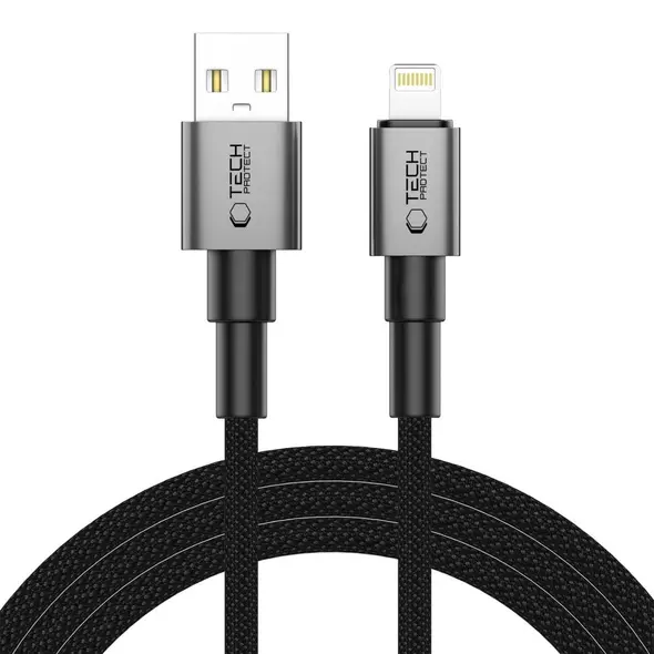 Tech-Protect Ultraboost DNA USB-A / Lightning Cable 15W/2.4A 200cm Iron Grey