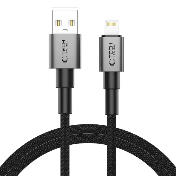 Tech-Protect Ultraboost DNA USB-A / Lightning Cable 15W/2.4A 100cm Iron Grey