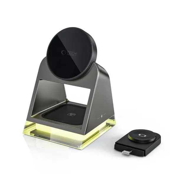 Tech-Protect QI15W-A43 3in1 Magnetic MagSafe Wireless Charger Black