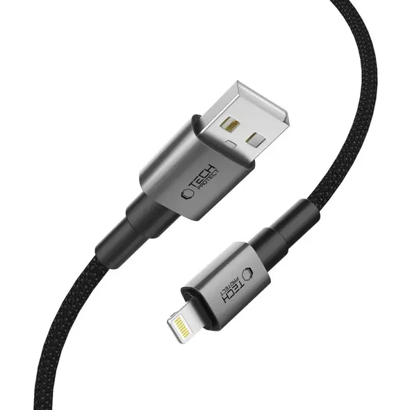Tech-Protect Ultraboost DNA USB-A / Lightning Cable 15W/2.4A 200cm Iron Grey