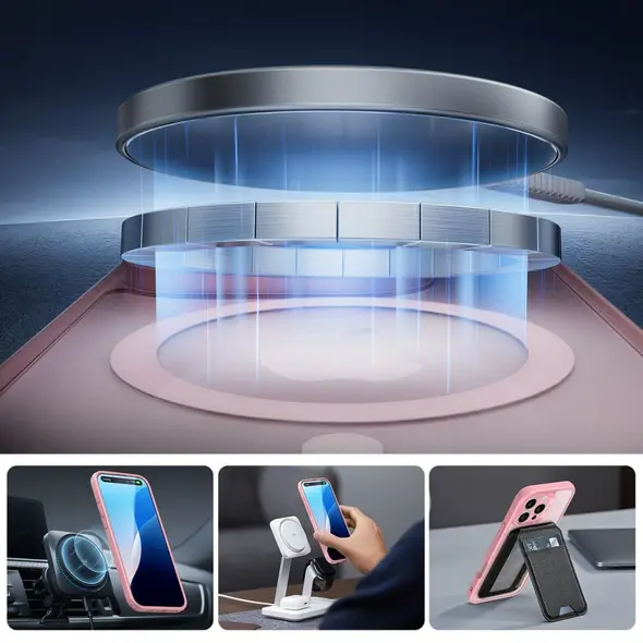 ESR Classic Pro Set Halolock MagSafe Apple iPhone 16 Pro Max Frosted Pink