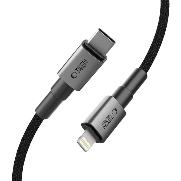 Tech-Protect Ultraboost DNA USB-C / Lightning Cable PD27W/3A 100cm Iron Grey
