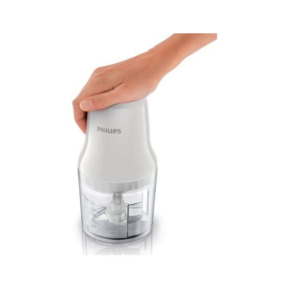Rozdrabniacz Philips PHILIPS HR1393/00 Chopper, 450W, 0,7L plastic bowl, 2 blades, White - HR1393/00